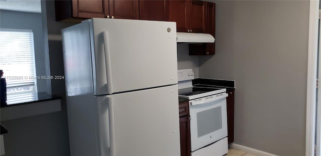 kitchen featuring white appliances