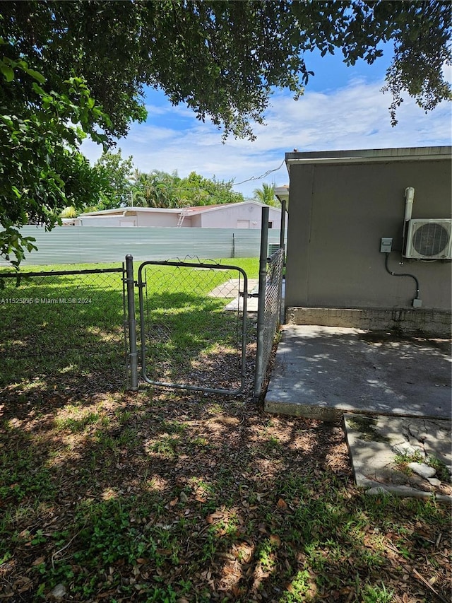 view of yard with ac unit