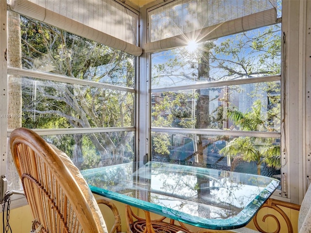 sunroom with a healthy amount of sunlight