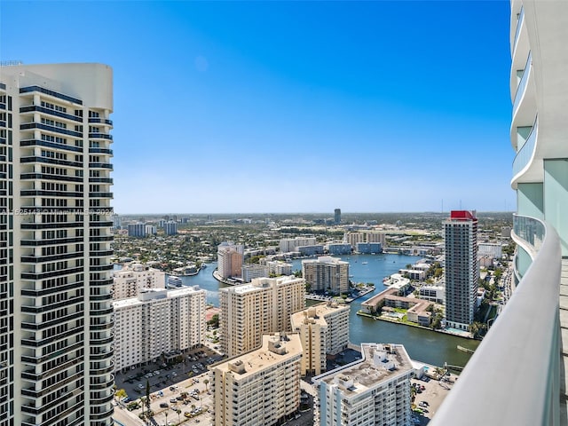 exterior space featuring a water view