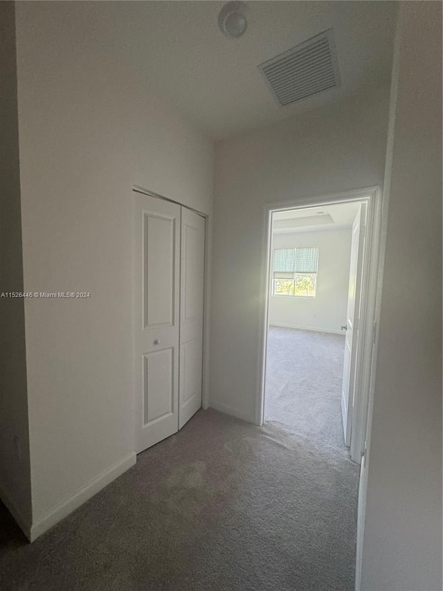 interior space featuring carpet flooring