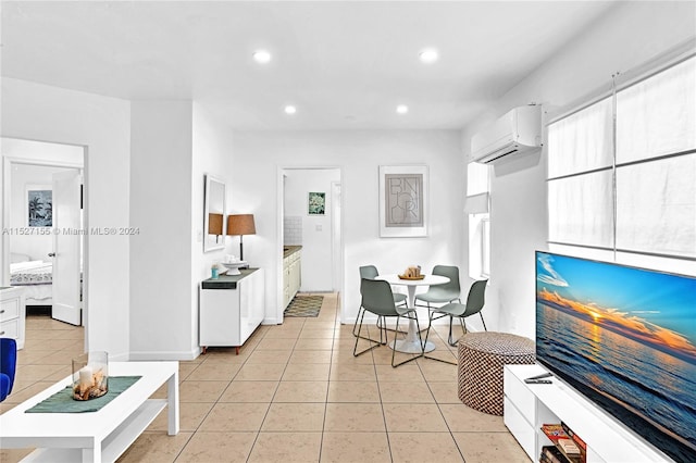 interior space featuring a wall unit AC and a wealth of natural light