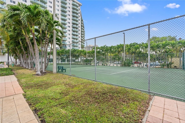 view of tennis court