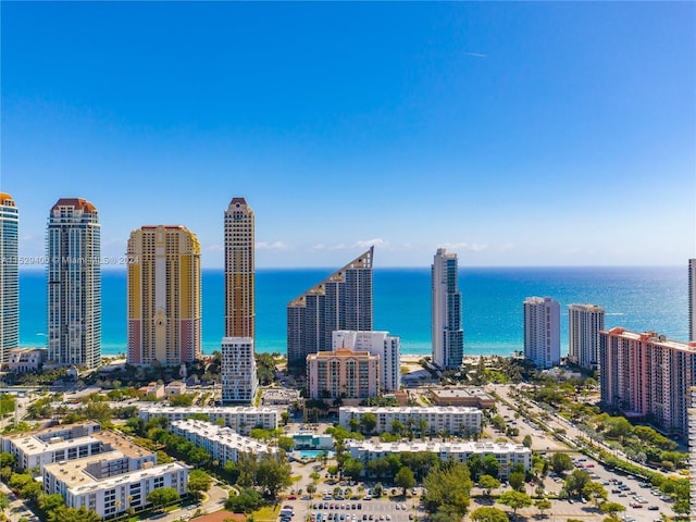 property's view of city with a water view