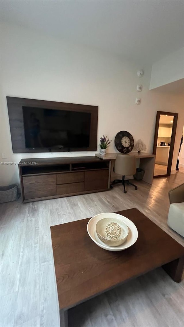 living room featuring light hardwood / wood-style floors