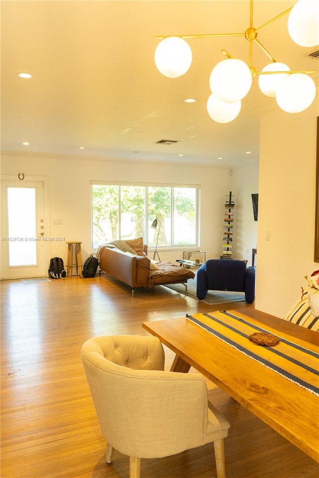 living room featuring hardwood / wood-style floors