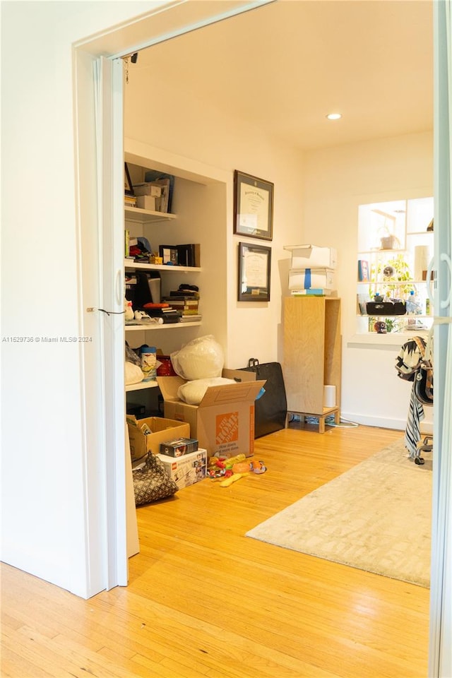 interior space with light wood-type flooring