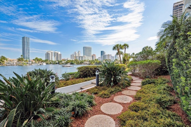 view of nearby features featuring a water view