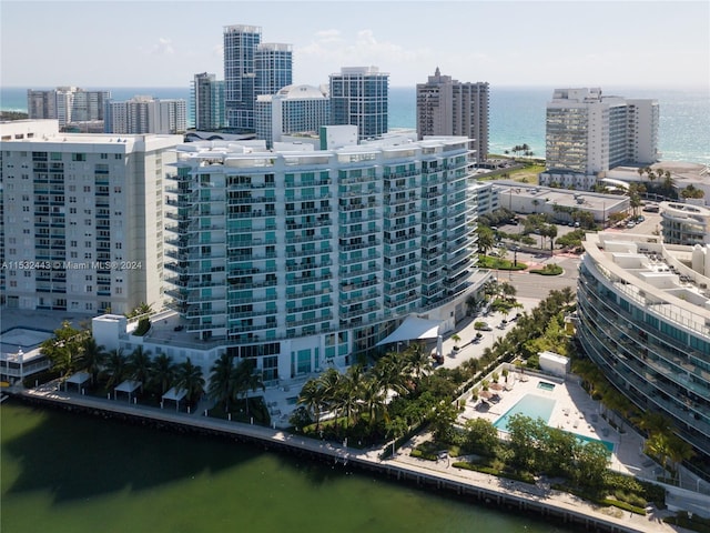 view of city featuring a water view