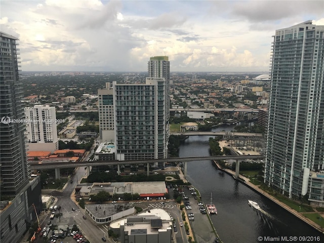 city view with a water view