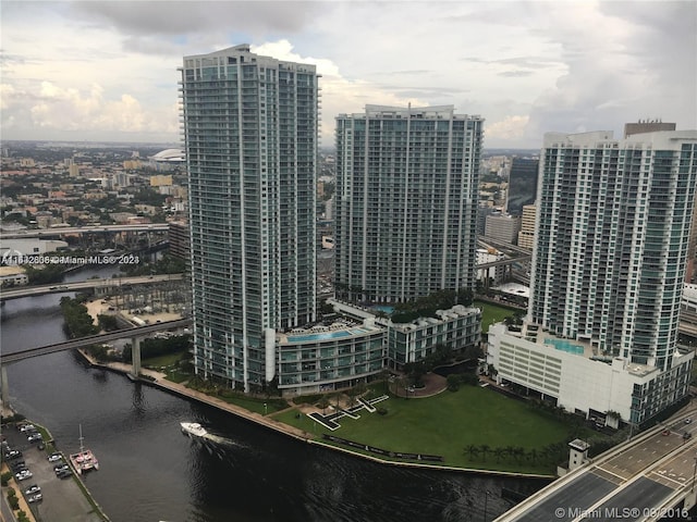 city view featuring a water view