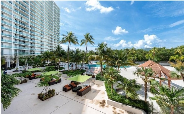 view of property's community featuring a pool