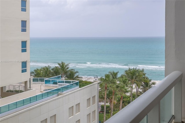 water view featuring a beach view