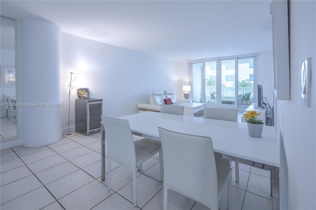 dining room featuring light tile patterned floors