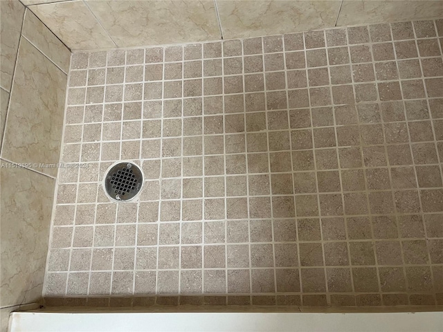 bathroom featuring a tile shower