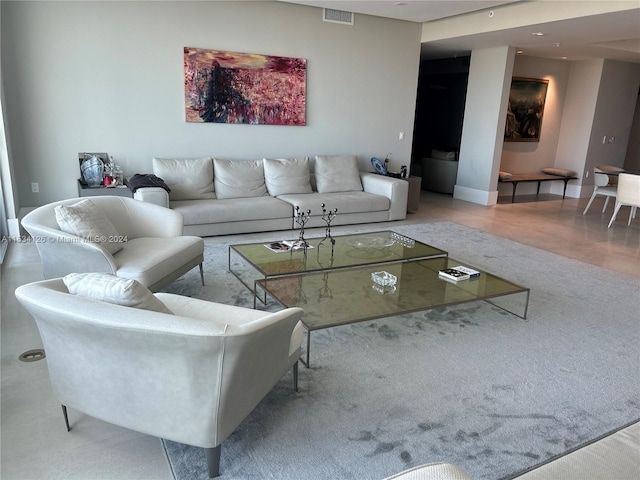 living room featuring light hardwood / wood-style flooring