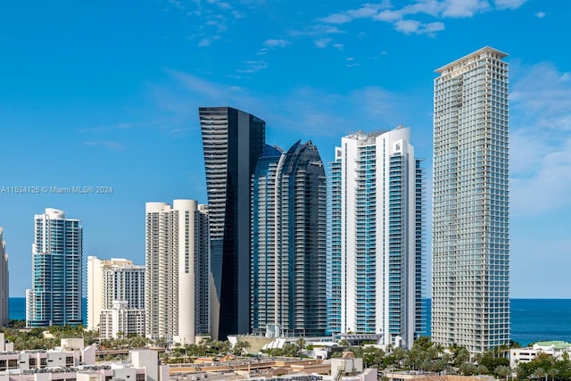 view of city featuring a water view