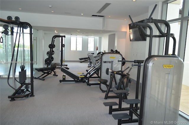 view of workout area