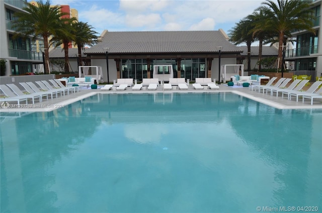 view of pool with a patio