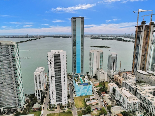 property's view of city with a water view