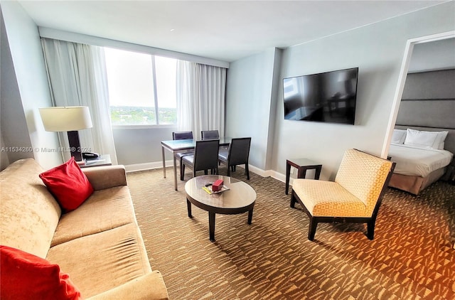 view of carpeted living room