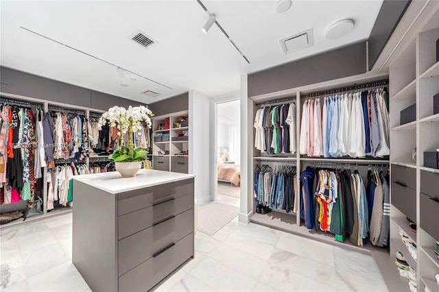 view of walk in closet