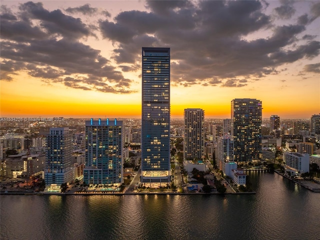 view of city featuring a water view