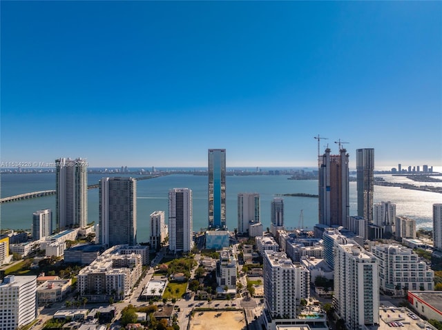 view of city featuring a water view