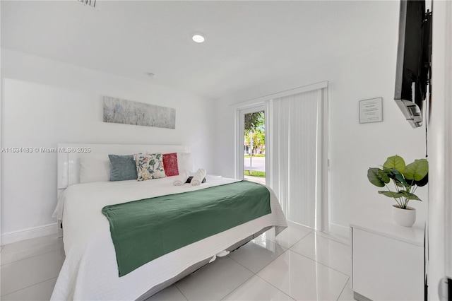 view of tiled bedroom