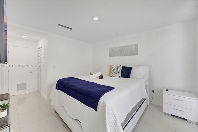 view of tiled bedroom