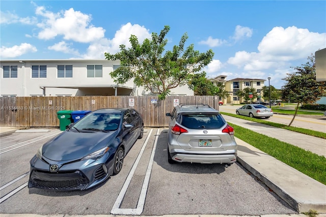 view of vehicle parking