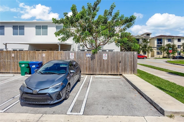 view of parking / parking lot