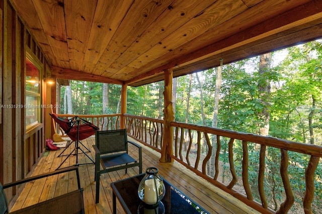 view of wooden terrace