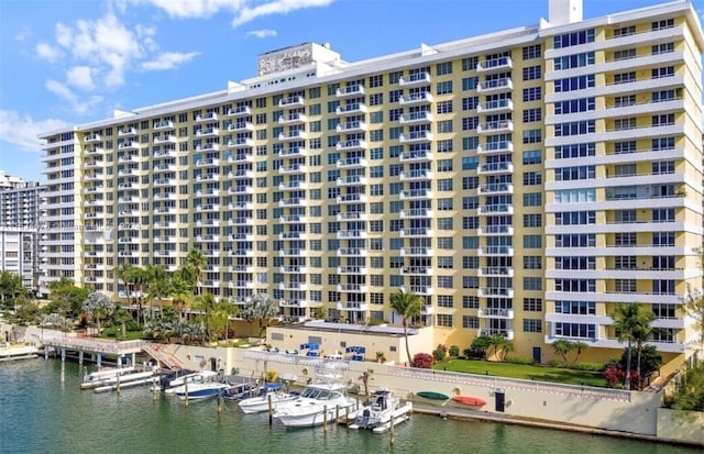 view of property featuring a water view