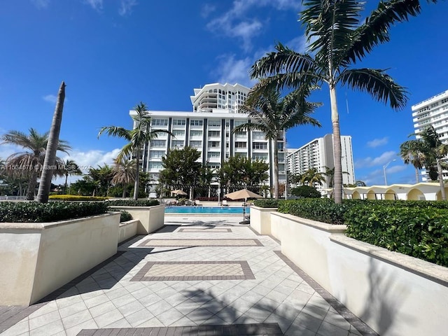 view of property's community with a pool