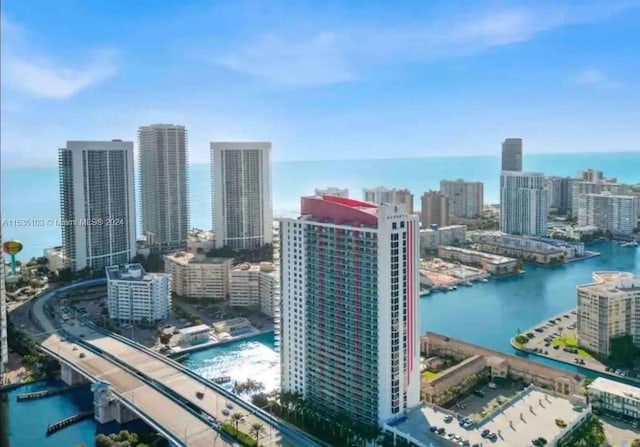 view of city featuring a water view