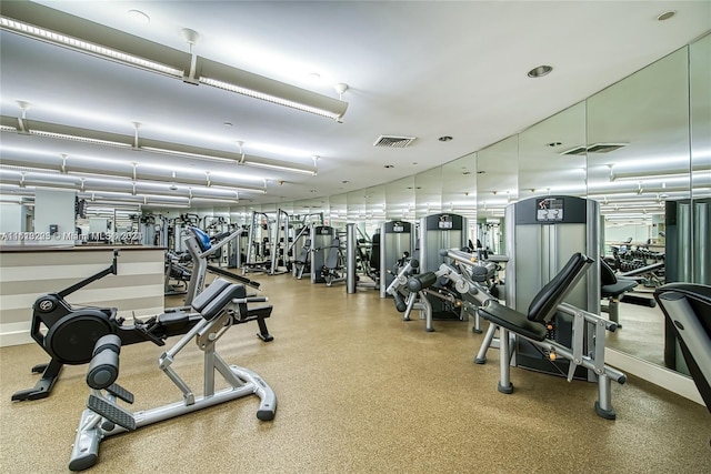 view of exercise room