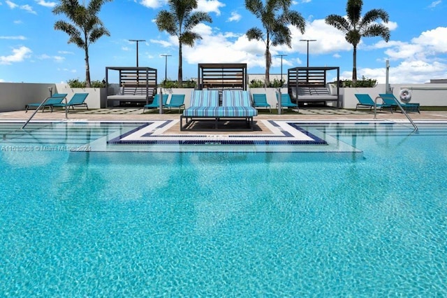 view of pool featuring a patio area