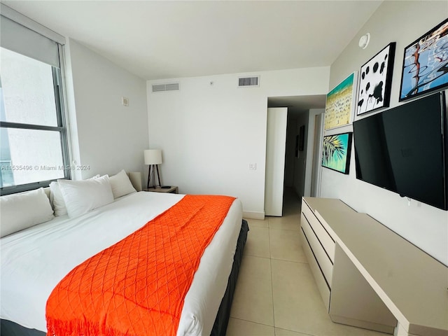 view of tiled bedroom