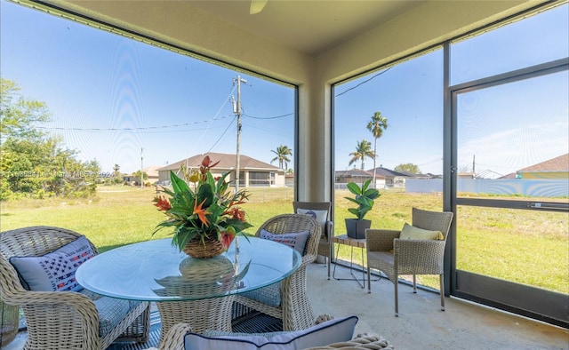 view of sunroom / solarium