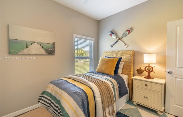 view of carpeted bedroom