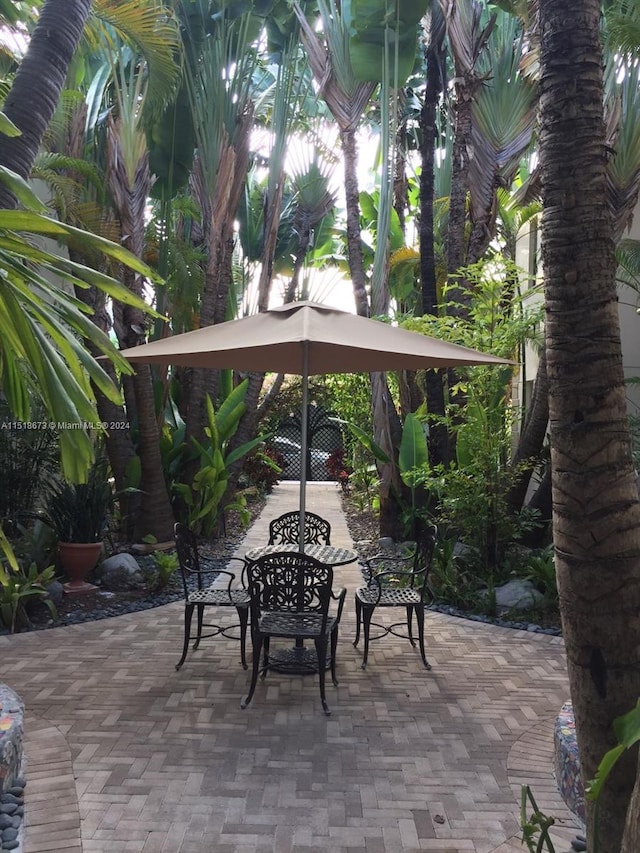 view of patio / terrace featuring a gazebo