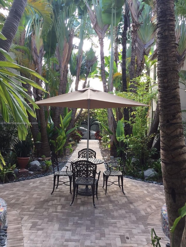 view of patio with a gazebo