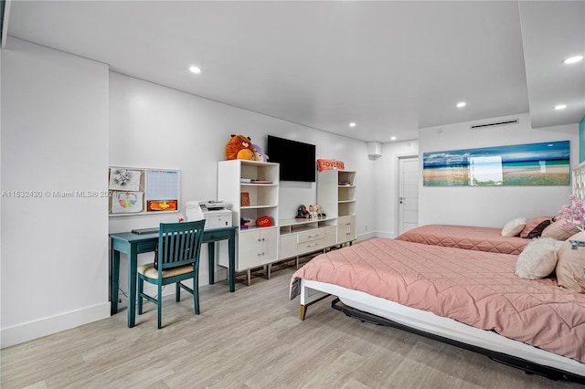 bedroom featuring light hardwood / wood-style flooring