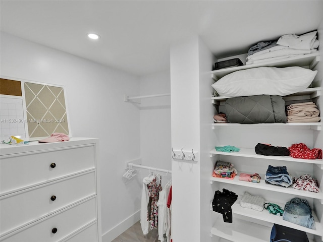 view of walk in closet