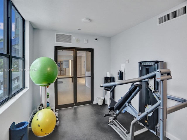 view of exercise room