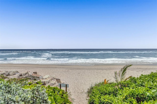 water view featuring a beach view