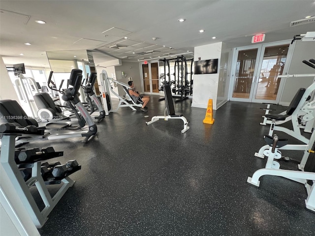 view of workout area