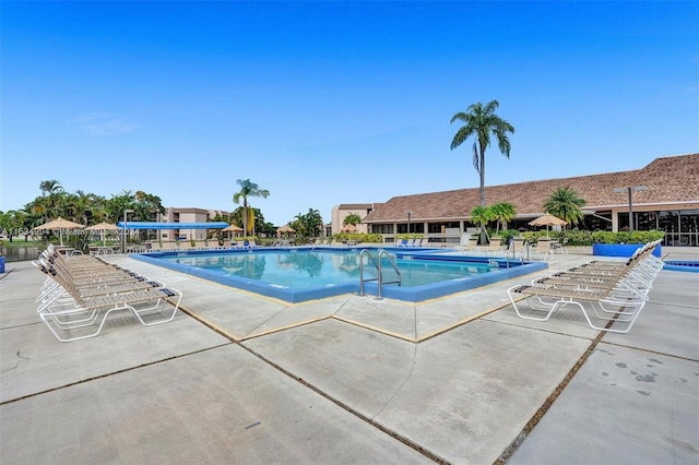 view of pool with a patio