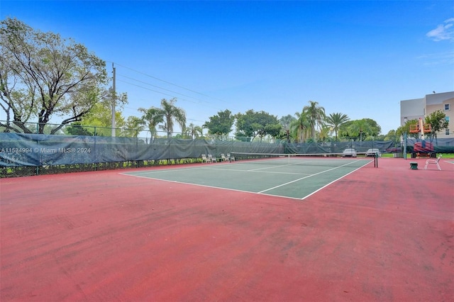 view of tennis court